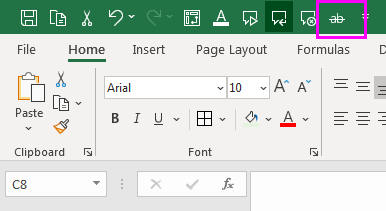 Cách gạch ngang chữ trong Excel
