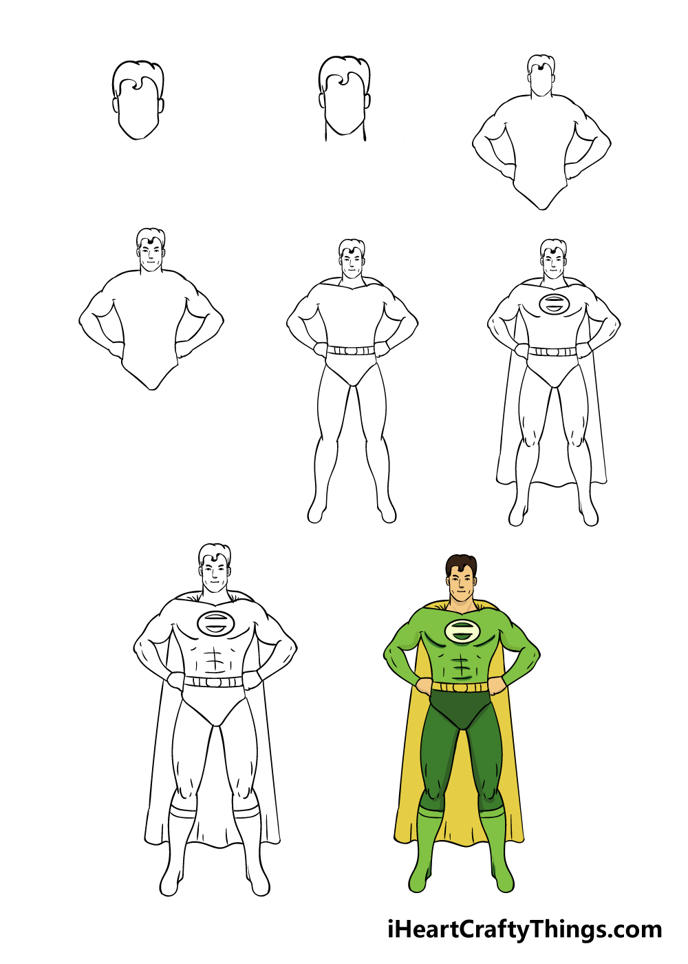cách vẽ siêu anh hùng trong 8 bước