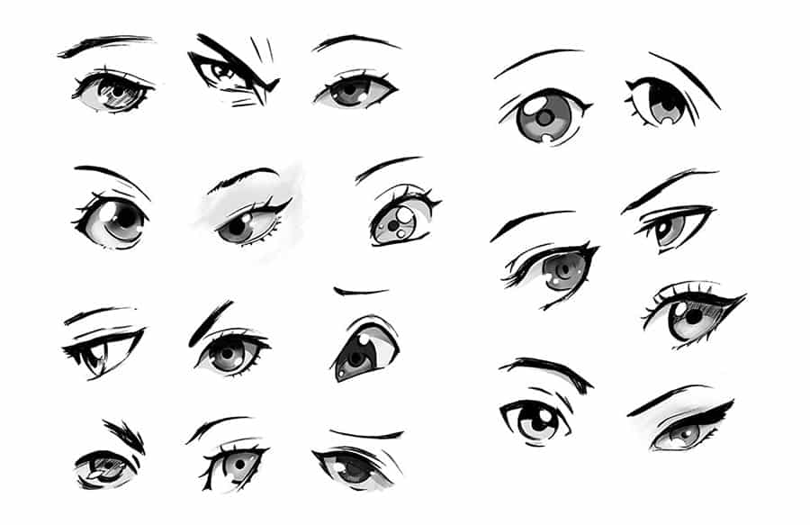 Tổng hợp hình tập vẽ mắt nữ cực ấn tượng