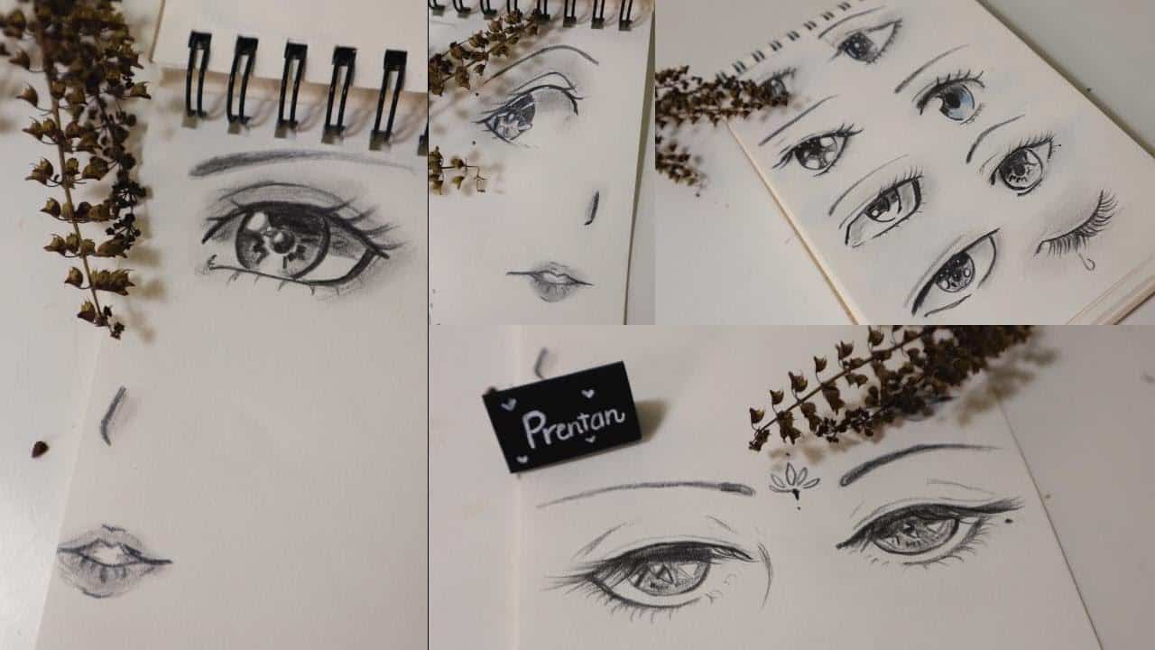 Vẽ Mắt Anime bằng bút chì đẹp nhất