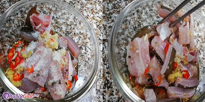Cách làm cá đuối xào sả ớt - ướp cá
