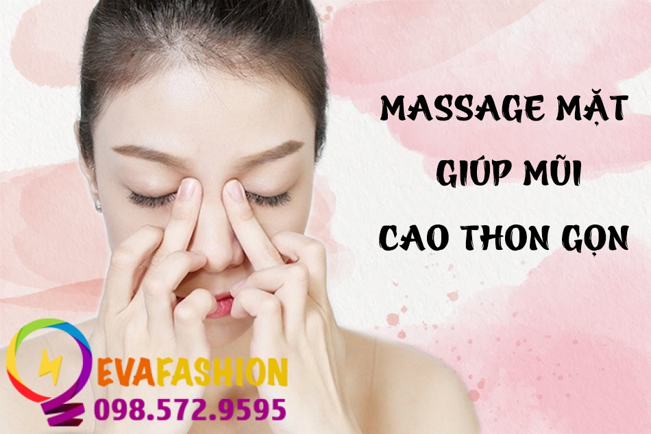 Massage mặt giúp mũi cao và thon gọn hơn