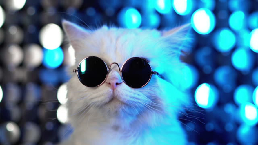 Hình ảnh con mèo đeo kính ngầu nhất