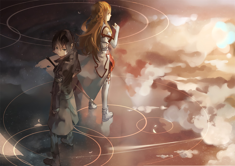 Hình ảnh dễ thương và lãng mạn của Kirito và Asuna