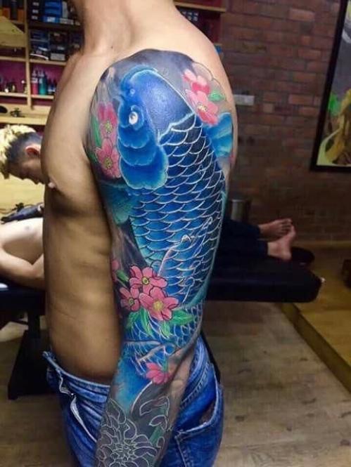 Hình ảnh xăm tattoo cá chép đẹp và ý nghĩa nhất số 13