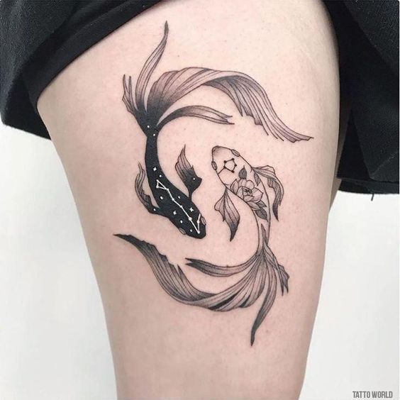 Hình ảnh xăm tattoo cá chép nhỏ đẹp và ý nghĩa nhất
