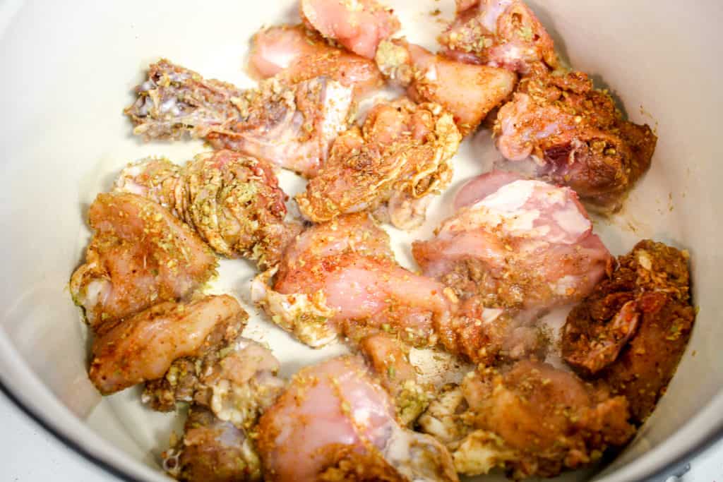 Chicken searing for Vietnamese Chicken Curry (Cà Ri Gà)