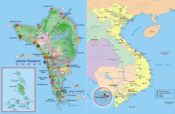 Vị trí địa lý đảo Phú QUốc
