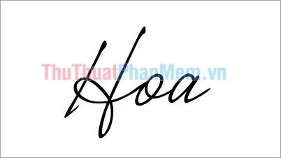 Mẫu chữ ký đơn giản tên Hoa