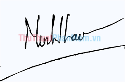 Mẫu chữ ký đơn giản tên Minh Thảo