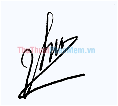 Mẫu chữ ký đơn giản tên Thu đẹp