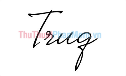 Mẫu chữ ký đơn giản tên Trung