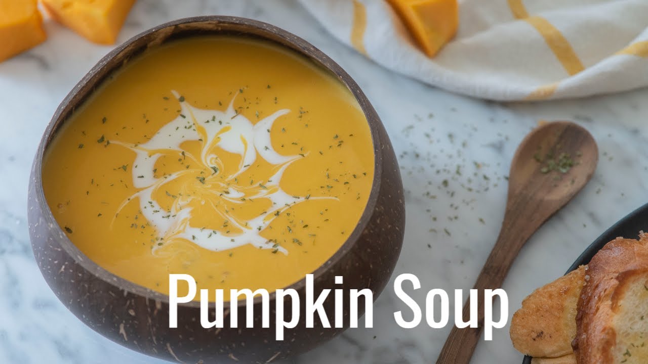 Pumpkin Soup | Súp Bí Đỏ Kem Tươi | Cách Nấu Súp Bí Đỏ | ASMR Cooking | Tiara's Home Kitchen