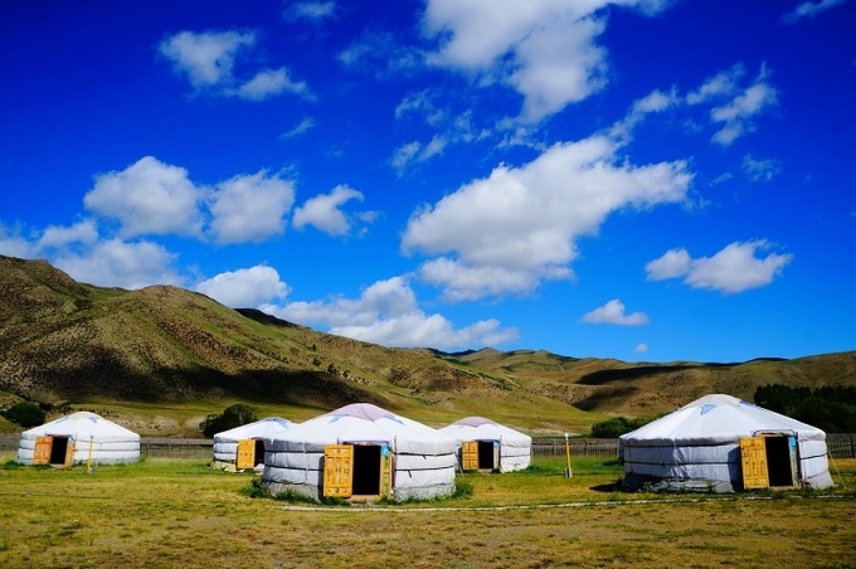 Nhà lều truyền thống của người Mông Cổ ở vườn quốc gia Orkhon. Ảnh: Shutterstock
