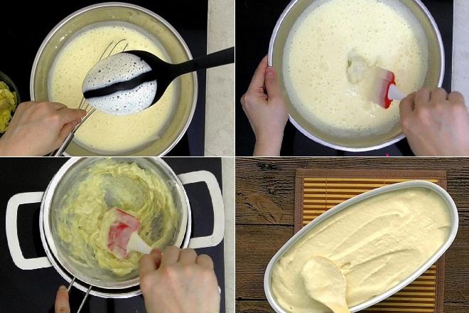 nấu kem sầu riêng không cần whipping cream