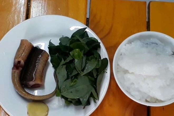 nguyên liệu nấu cháo lươn rau bồ ngót