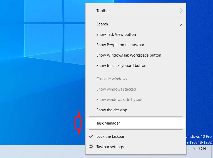 Cách sửa lỗi thanh Taskbar Windows 10 bị đơ