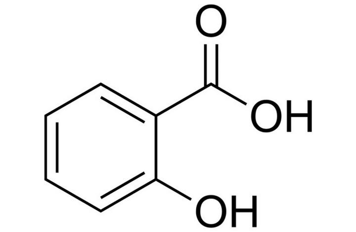 Cấu tạo của Acid salicylic.