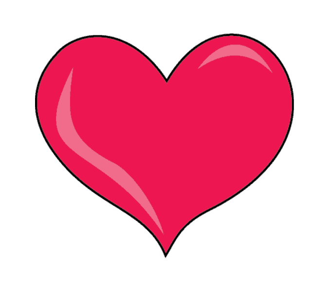 Cách vẽ trái tim: Bước 8
