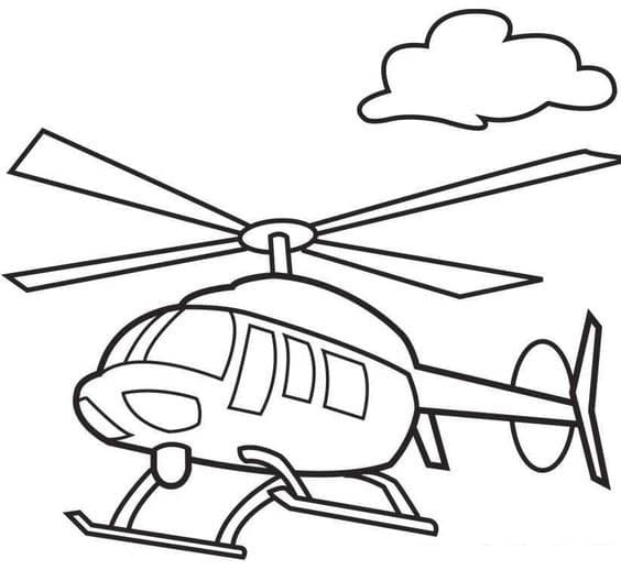 Hình ảnh máy bay trực thăng tô màu