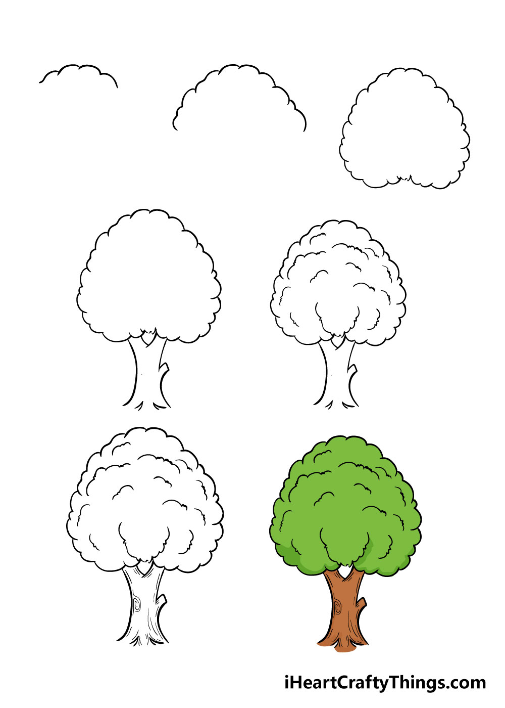 cách vẽ thân cây