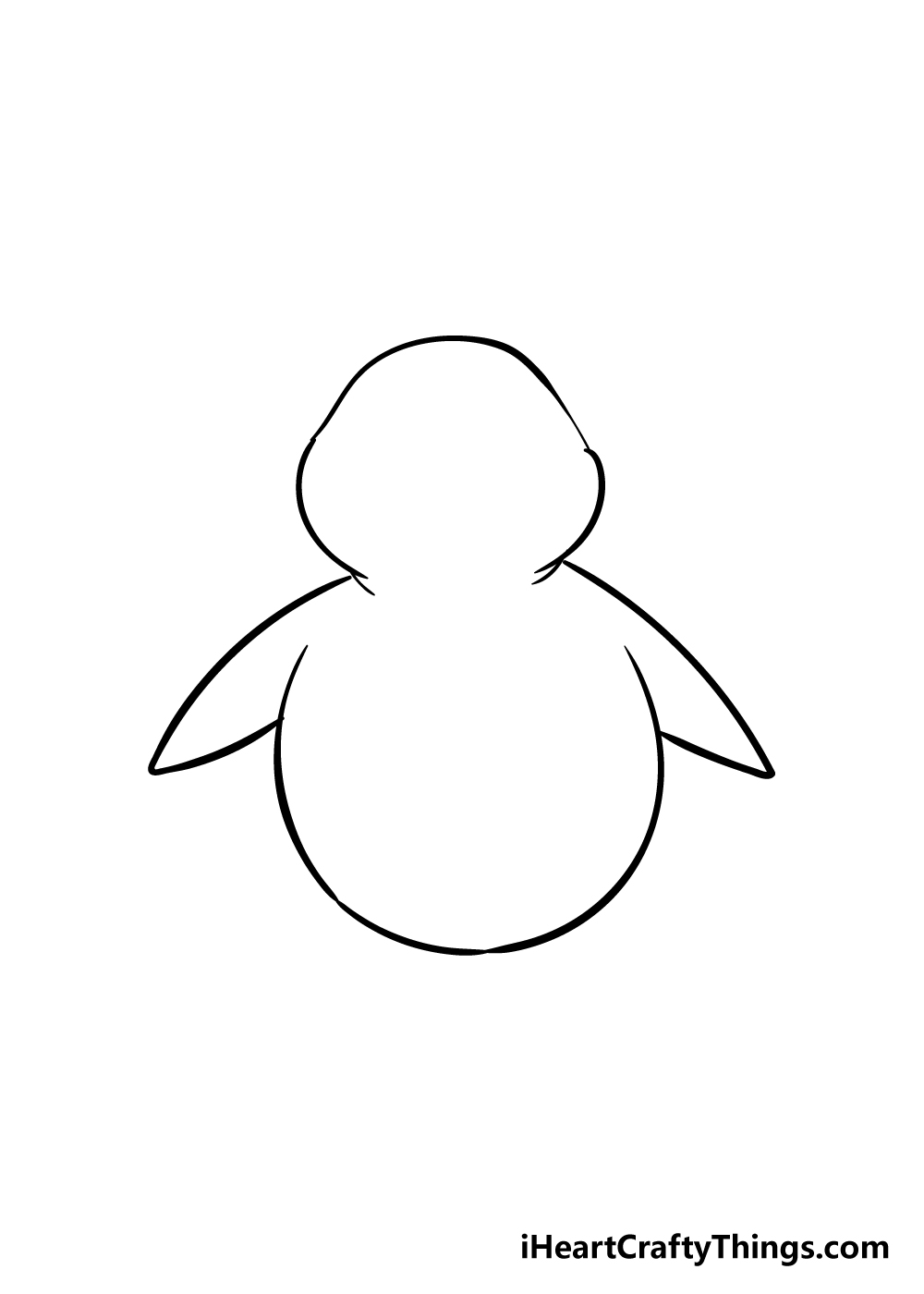 vẽ chim cánh cụt bước 3