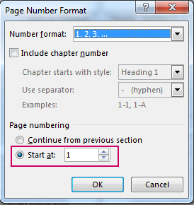 Thao tác Format Page Number trên thanh công cụ - 2