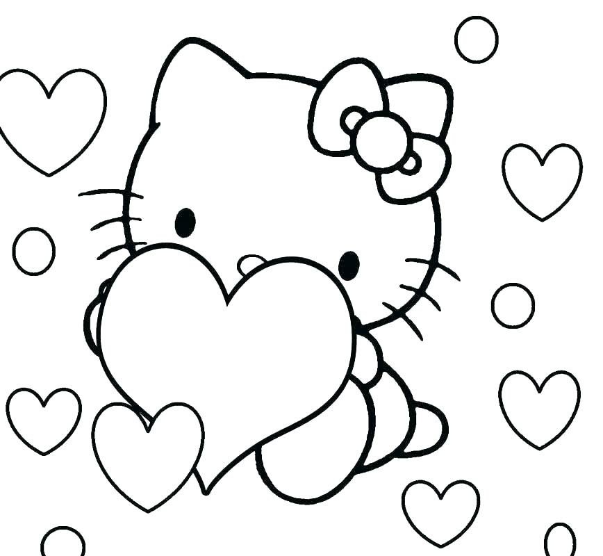 Hình ảnh các mẫu tranh tô màu Hello Kitty dễ thương nhất