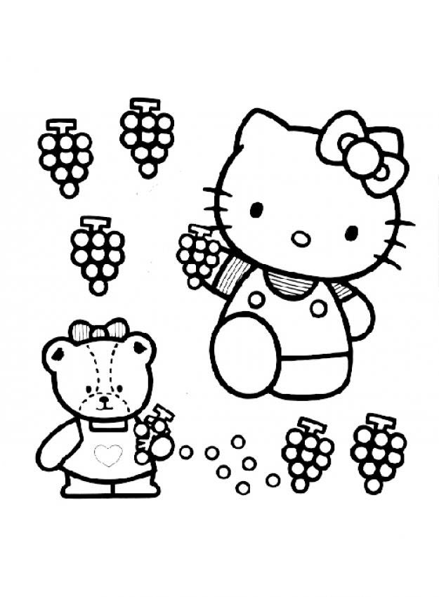 Hình ảnh Hello Kitty mẫu tranh cho bé tập tô màu