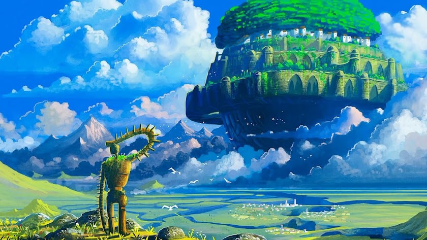 Hình nền Macbook Laputa Ghibli