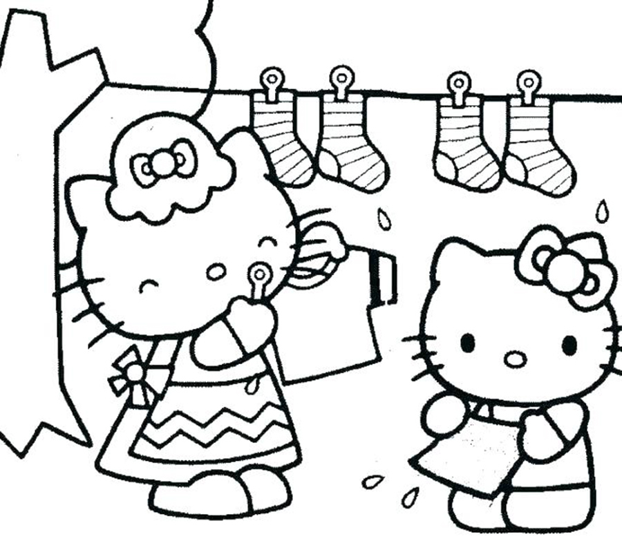 Những mẫu tranh tô màu Hello Kitty đáng yêu cho bé