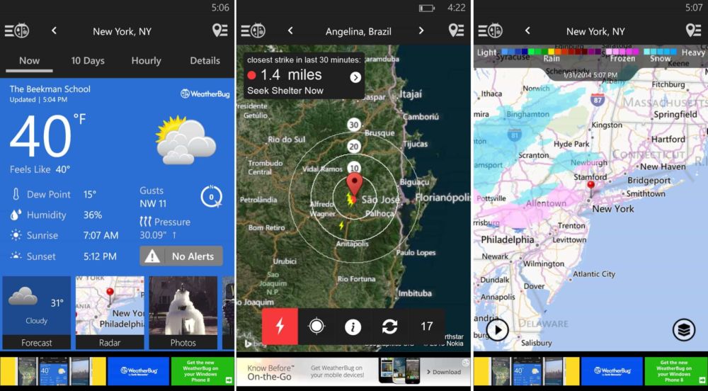 [Tổng hợp] 15+ phần mềm dự báo thời tiết tốt cho thiết bị Android và iOS 11