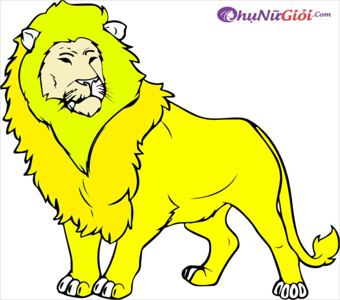 Tranh tô màu sư tử