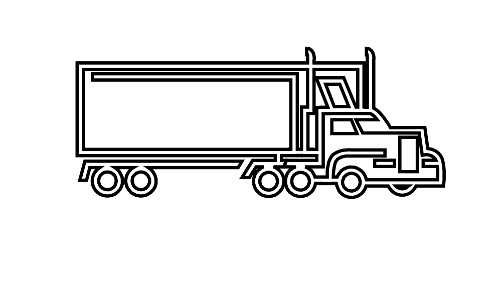 Tranh tô màu xe tải đơn giản