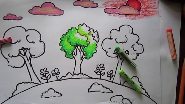 ve cay 004 - Hướng dẫn chi tiết cách vẽ cây đơn giản với 9 bước cơ bản
