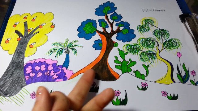 ve cay 005 - Hướng dẫn chi tiết cách vẽ cây đơn giản với 9 bước cơ bản