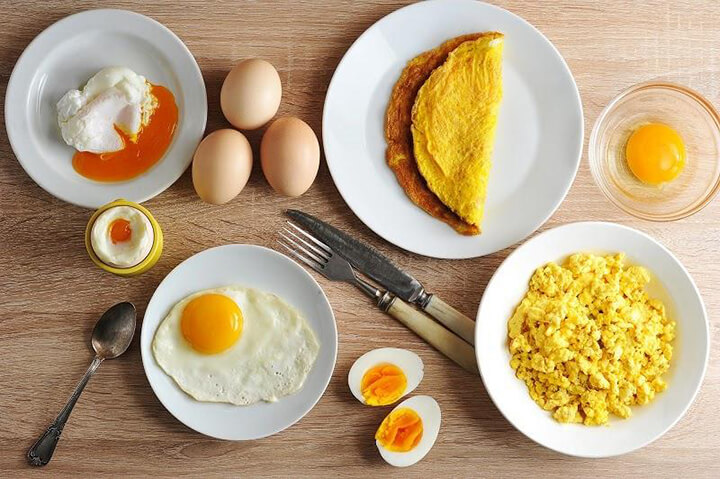 Bữa sáng cho người giảm cân sẽ rất tốt nếu có trứng gà.