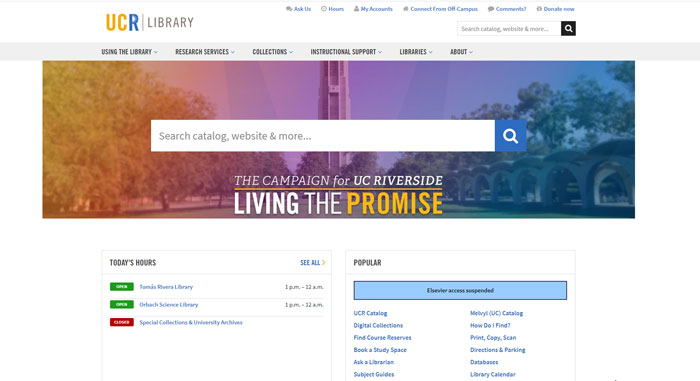 library.ucr.edu là môt công cụ tìm kiếm sử dụng trong thư viện lớn