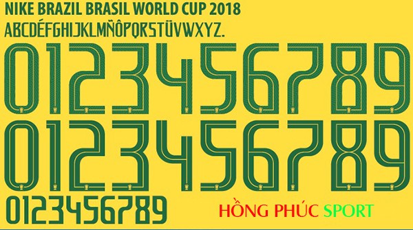 Font áo Brazil World Cup 2018