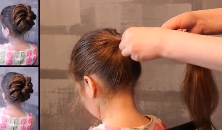 Cách làm phồng tóc bằng dây thun