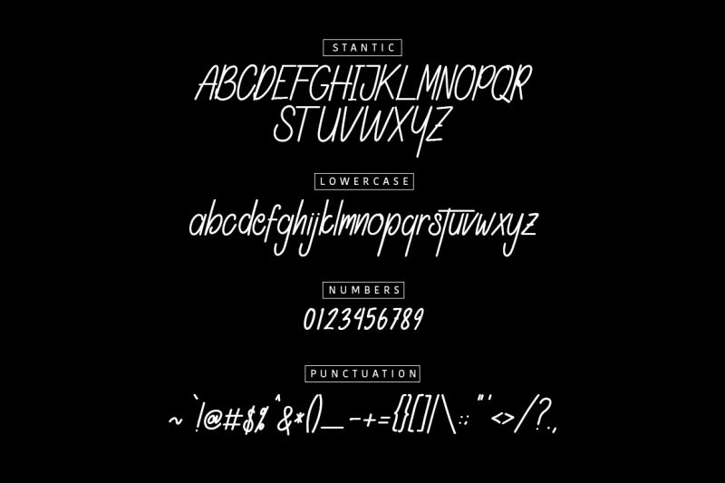 Font Chữ Thiết Kế STANTIC TYPEFACE 
