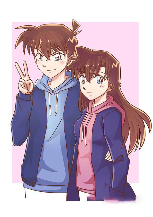 Ảnh Anime Shinichi Và Ran cute