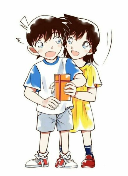 Hình Kudo Shinichi và Ran lúc nhỏ cực kỳ dễ thương