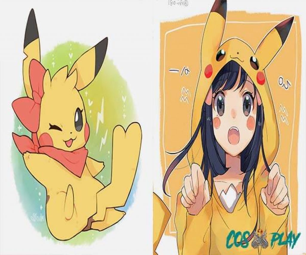 Pikachu cosplay girl from pokemon 